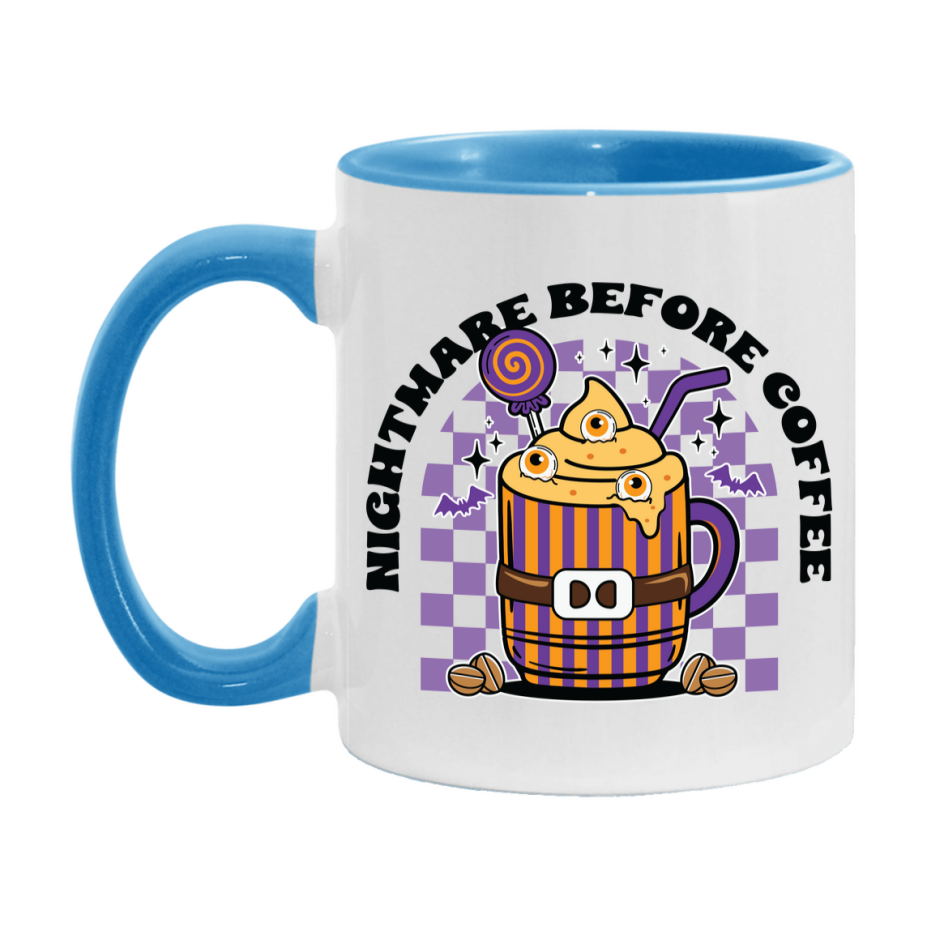 Funny Halloween Coffee Mug, White Ceramic Halloween Coffee Cup 11Oz Or 15Oz