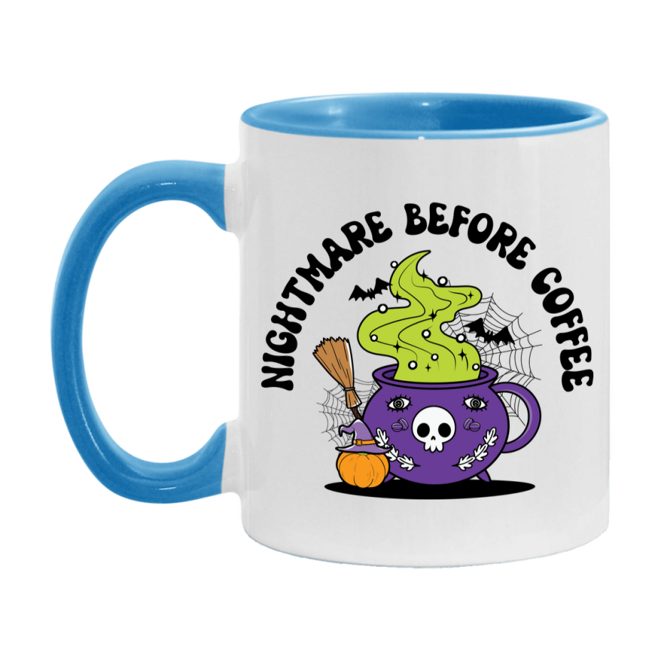 Funny Halloween Coffee Mug, White Ceramic Halloween Coffee Cup 11Oz Or 15Oz