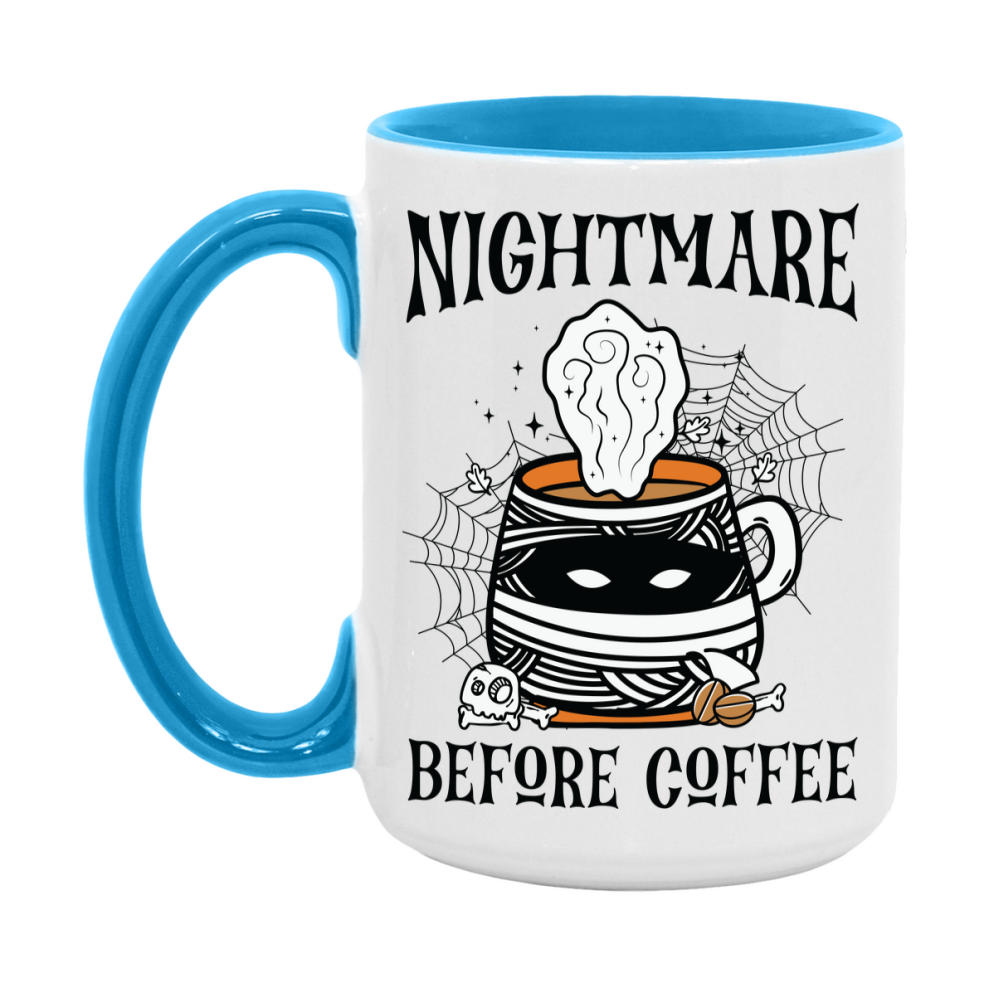 Funny Halloween Coffee Mug, White Ceramic Halloween Coffee Cup 11Oz Or 15Oz