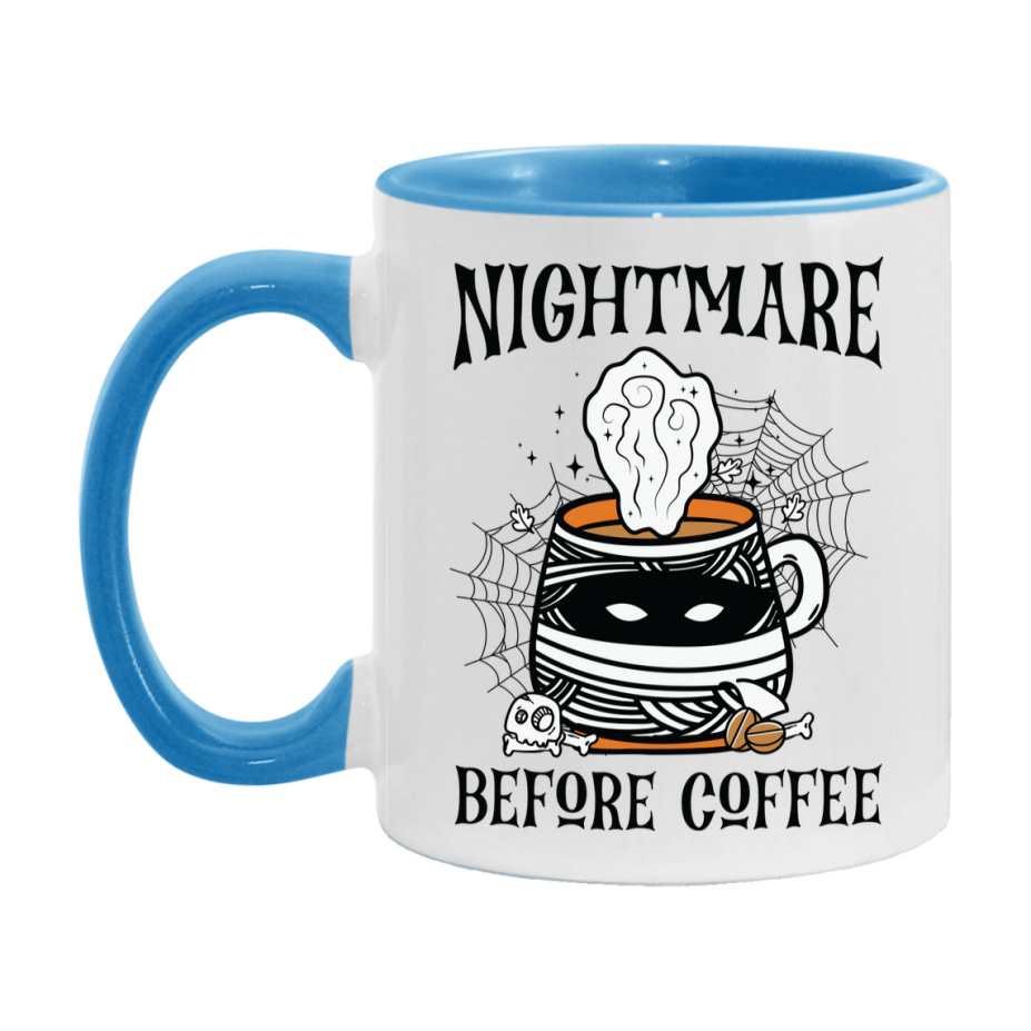 Funny Halloween Coffee Mug, White Ceramic Halloween Coffee Cup 11Oz Or 15Oz