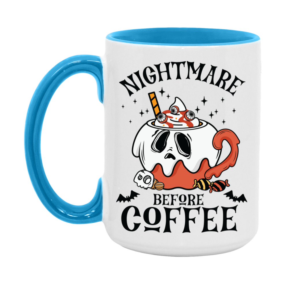 Funny Halloween Coffee Mug, White Ceramic Halloween Coffee Cup 11Oz Or 15Oz