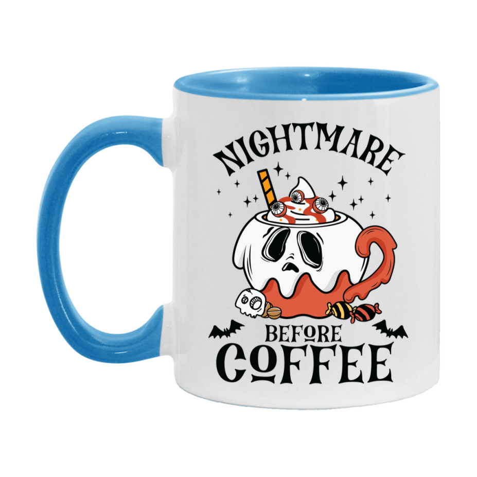 Funny Halloween Coffee Mug, White Ceramic Halloween Coffee Cup 11Oz Or 15Oz