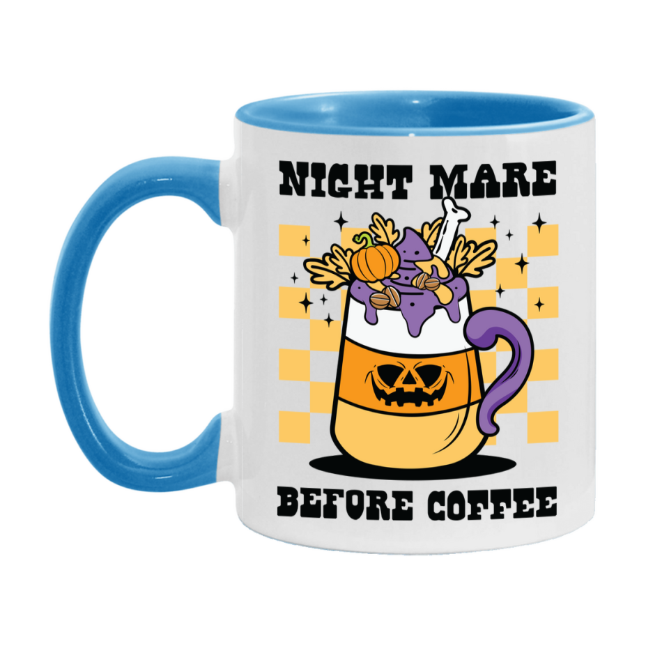 Funny Halloween Coffee Mug, White Ceramic Halloween Coffee Cup 11Oz Or 15Oz