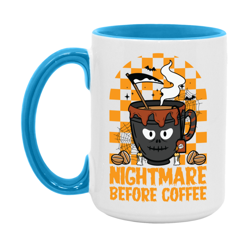 Funny Halloween Coffee Mug, White Ceramic Halloween Coffee Cup 11Oz Or 15Oz