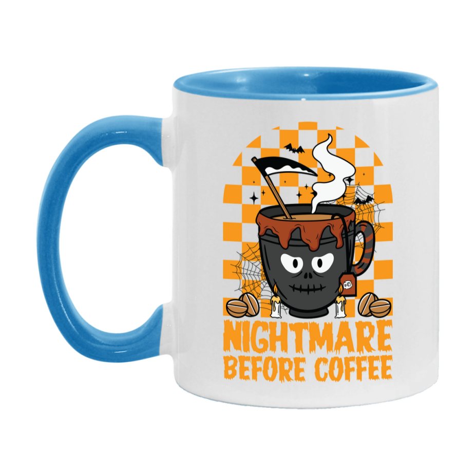 Funny Halloween Coffee Mug, White Ceramic Halloween Coffee Cup 11Oz Or 15Oz