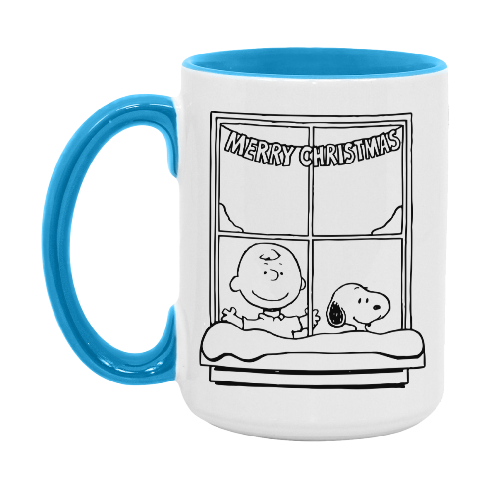 Peanuts Gang Christmas Mug, Snoopy Charlie Brown Holiday Coffee Cup, Ceramic Christmas Mug 11Oz Or 15Oz