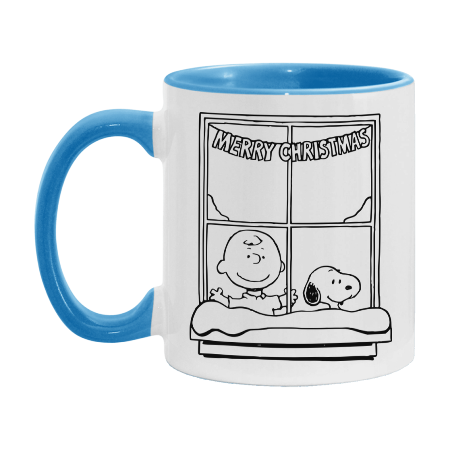Peanuts Gang Christmas Mug, Snoopy Charlie Brown Holiday Coffee Cup, Ceramic Christmas Mug 11Oz Or 15Oz