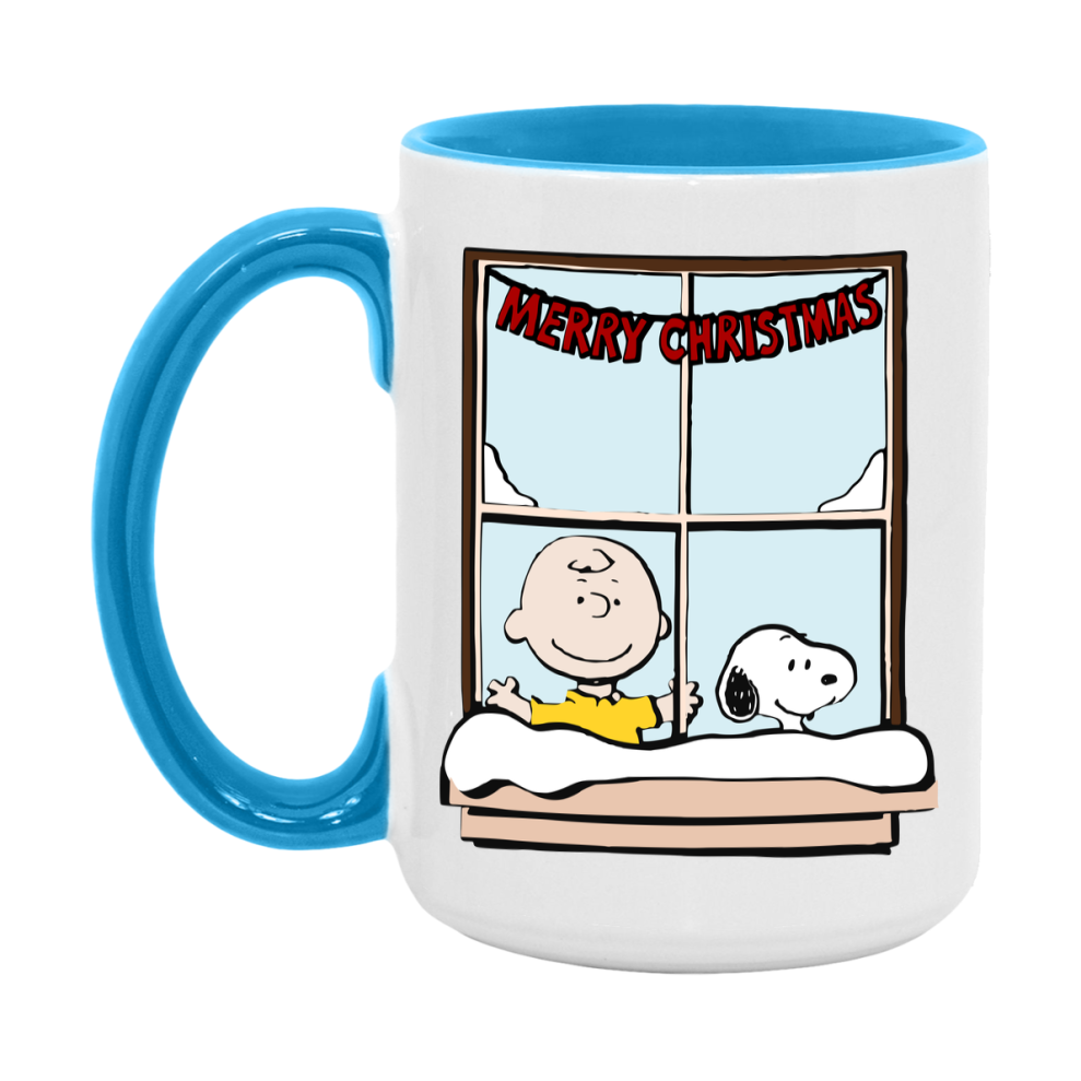 Peanuts Gang Christmas Mug, Snoopy Charlie Brown Holiday Coffee Cup, Ceramic Christmas Mug 11Oz Or 15Oz