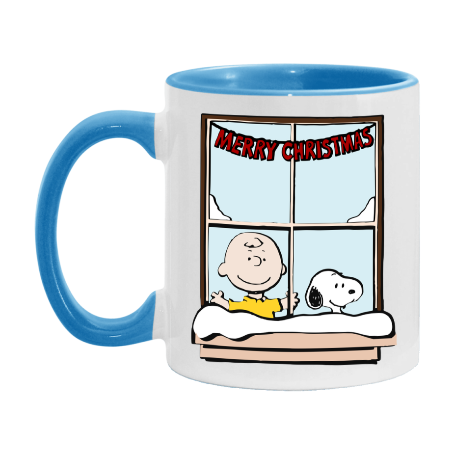 Peanuts Gang Christmas Mug, Snoopy Charlie Brown Holiday Coffee Cup, Ceramic Christmas Mug 11Oz Or 15Oz