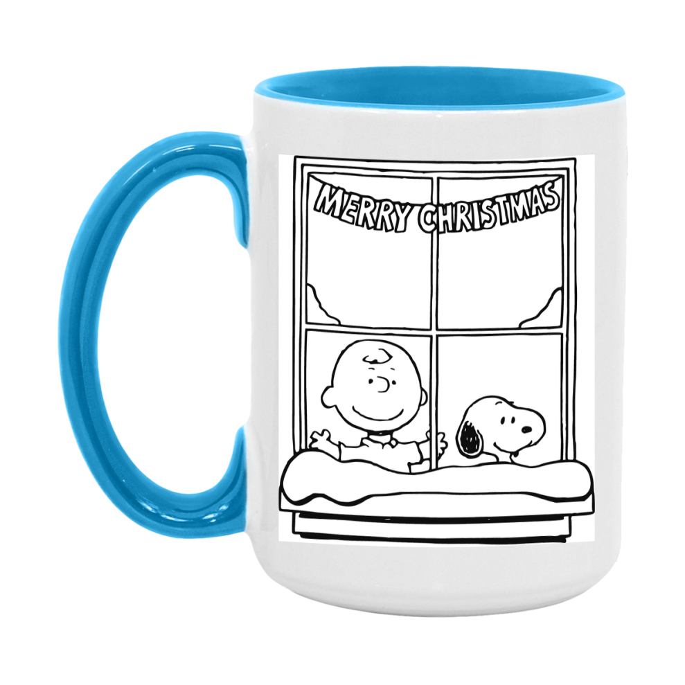 Peanuts Gang Christmas Mug, Snoopy Charlie Brown Holiday Coffee Cup, Ceramic Christmas Mug 11Oz Or 15Oz