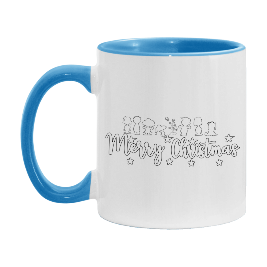 Peanuts Gang Christmas Mug, Snoopy Charlie Brown Holiday Coffee Cup, Ceramic Christmas Mug 11Oz Or 15Oz