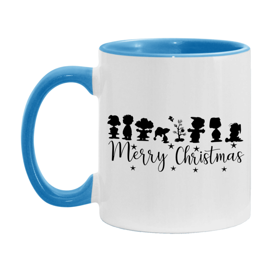 Peanuts Gang Christmas Mug, Snoopy Charlie Brown Holiday Coffee Cup, Ceramic Christmas Mug 11Oz Or 15Oz