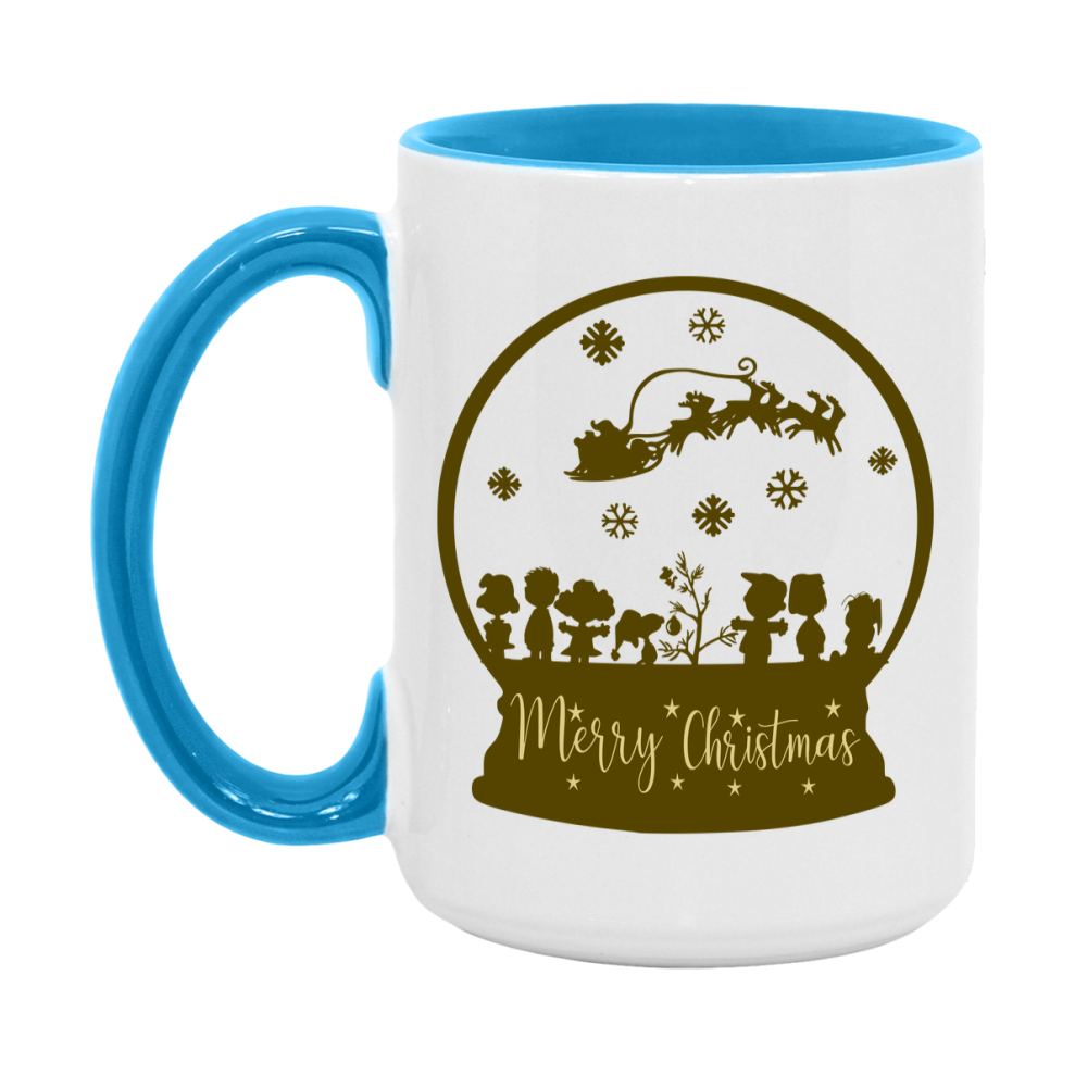 Peanuts Gang Christmas Mug, Snoopy Charlie Brown Holiday Coffee Cup, Ceramic Christmas Mug 11Oz Or 15Oz