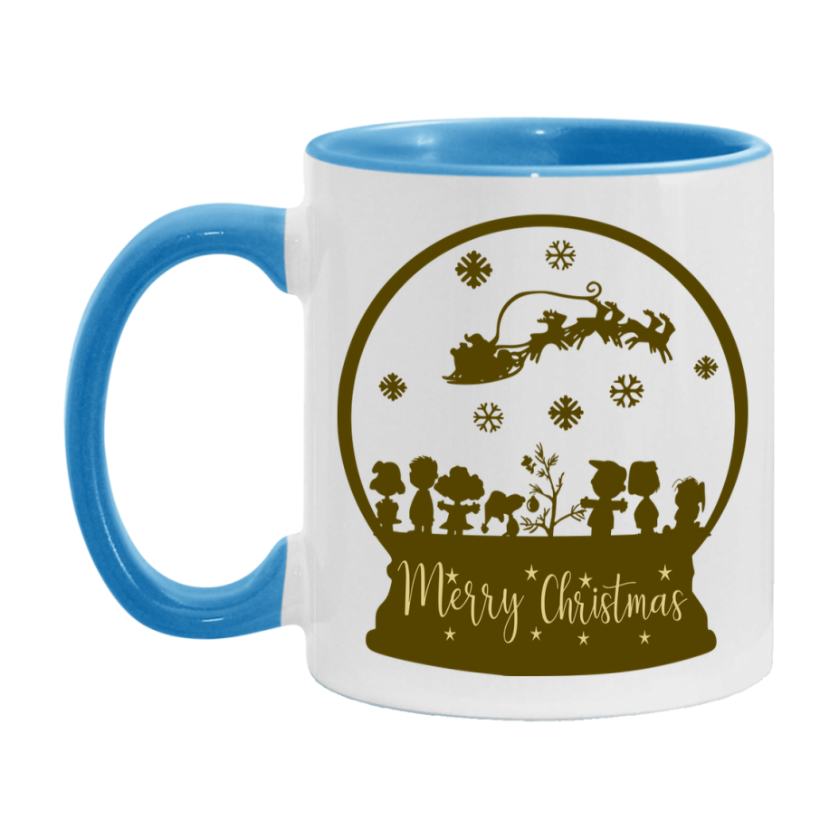 Peanuts Gang Christmas Mug, Snoopy Charlie Brown Holiday Coffee Cup, Ceramic Christmas Mug 11Oz Or 15Oz