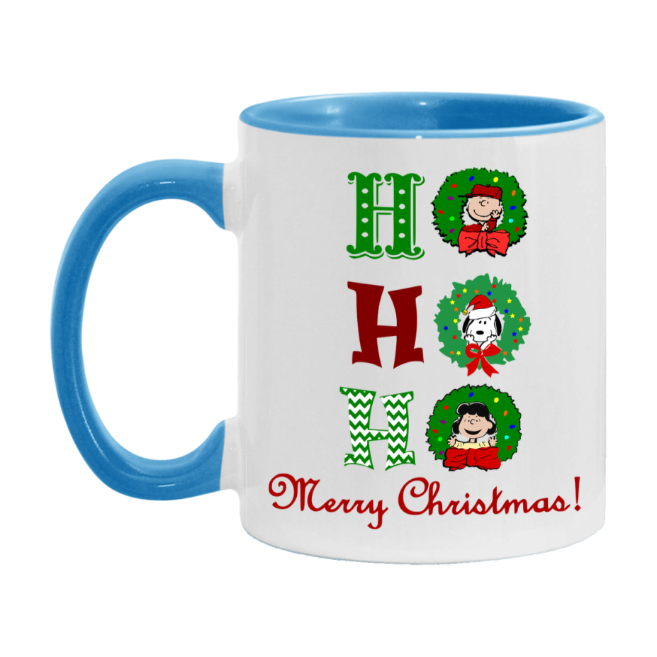 Peanuts Gang Christmas Mug, Snoopy Charlie Brown Holiday Coffee Cup, Ceramic Christmas Mug 11Oz Or 15Oz