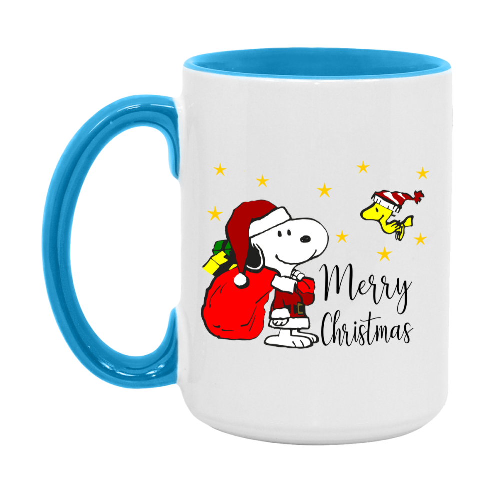 Peanuts Gang Christmas Mug, Snoopy Charlie Brown Holiday Coffee Cup, Ceramic Christmas Mug 11Oz Or 15Oz