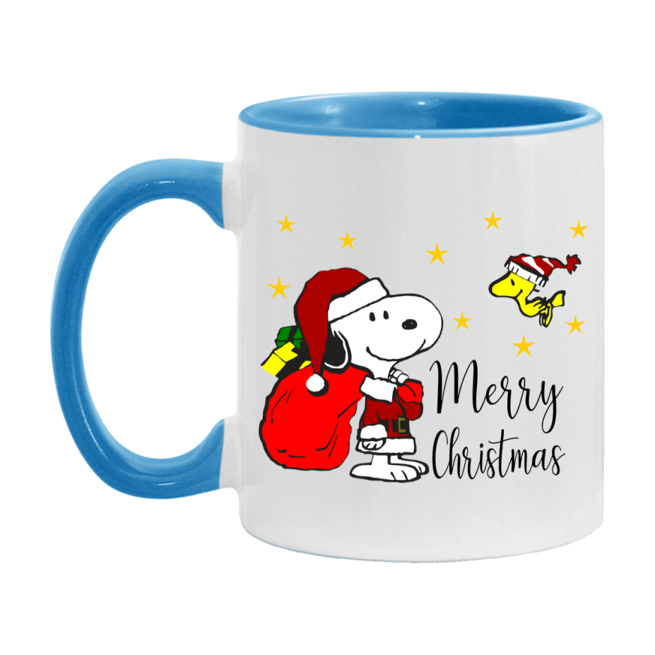 Peanuts Gang Christmas Mug, Snoopy Charlie Brown Holiday Coffee Cup, Ceramic Christmas Mug 11Oz Or 15Oz