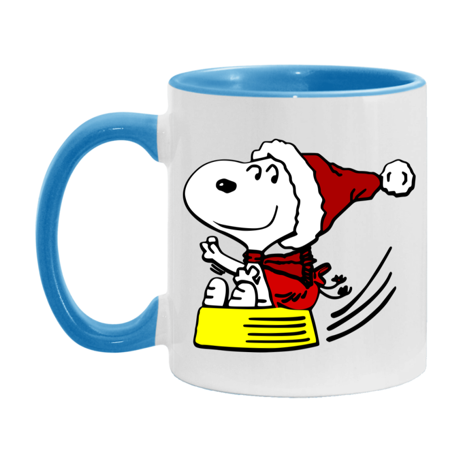 Peanuts Gang Christmas Mug, Snoopy Charlie Brown Holiday Coffee Cup, Ceramic Christmas Mug 11Oz Or 15Oz