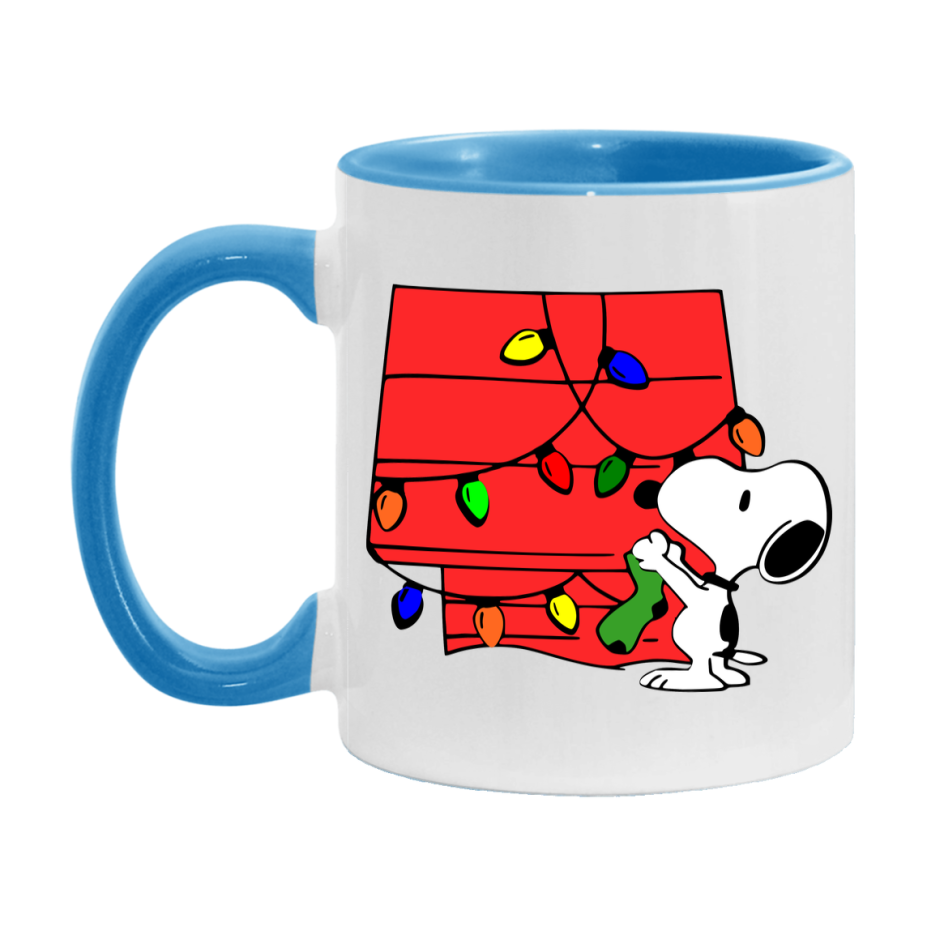 Peanuts Gang Christmas Mug, Snoopy Charlie Brown Holiday Coffee Cup, Ceramic Christmas Mug 11Oz Or 15Oz