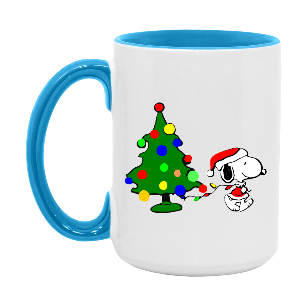 Peanuts Gang Christmas Mug, Snoopy Charlie Brown Holiday Coffee Cup, Ceramic Christmas Mug 11Oz Or 15Oz