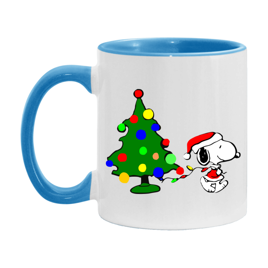 Peanuts Gang Christmas Mug, Snoopy Charlie Brown Holiday Coffee Cup, Ceramic Christmas Mug 11Oz Or 15Oz