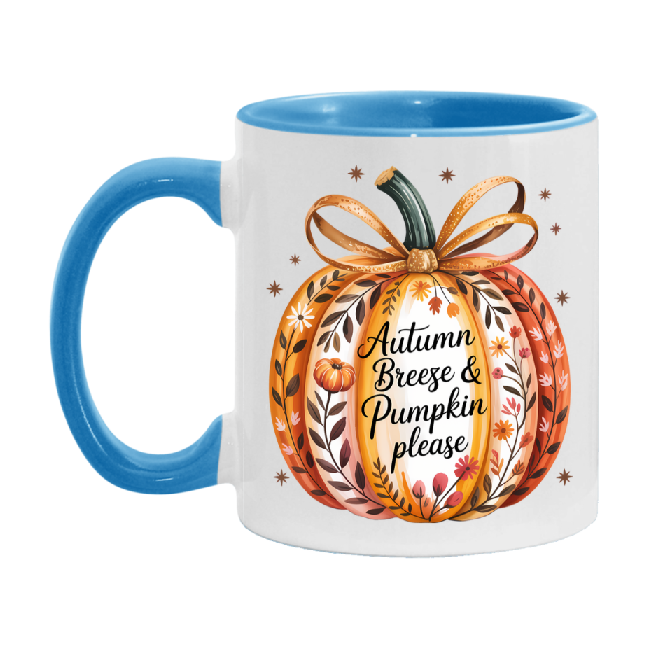 In Love With Fall Coffee Mug, Cozy Cute Autumn Coffee Cup, 11Oz Or 15Oz White Ceramic Mug