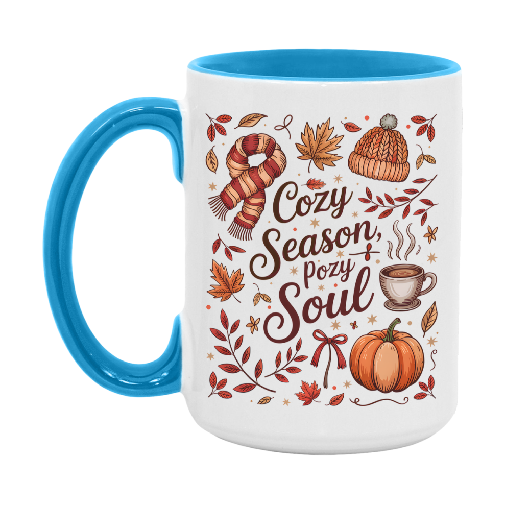 In Love With Fall Coffee Mug, Cozy Cute Autumn Coffee Cup, 11Oz Or 15Oz White Ceramic Mug