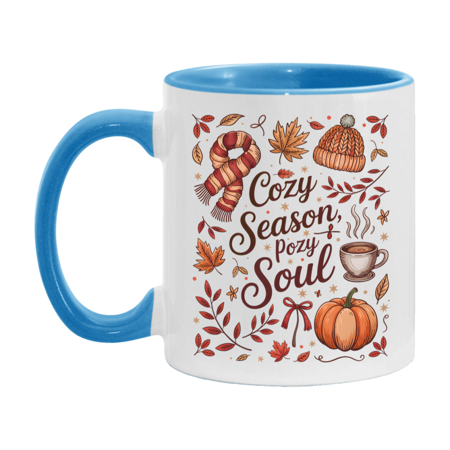 In Love With Fall Coffee Mug, Cozy Cute Autumn Coffee Cup, 11Oz Or 15Oz White Ceramic Mug