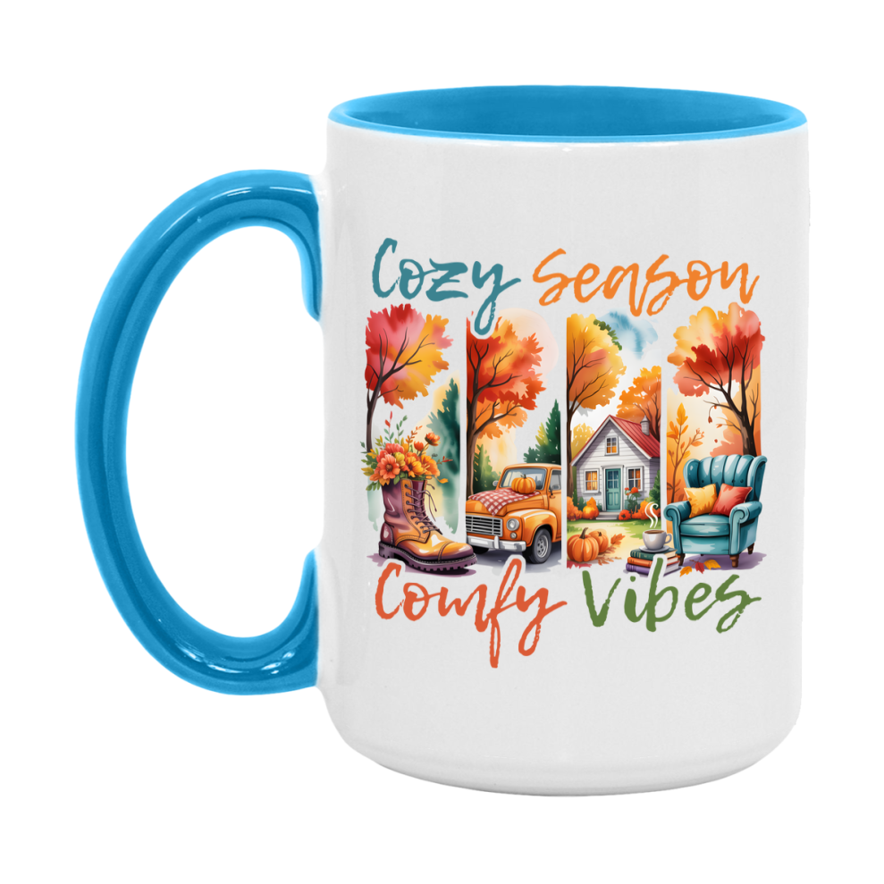 In Love With Fall Coffee Mug, Cozy Cute Autumn Coffee Cup, 11Oz Or 15Oz White Ceramic Mug