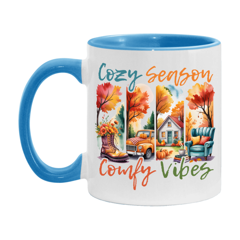 In Love With Fall Coffee Mug, Cozy Cute Autumn Coffee Cup, 11Oz Or 15Oz White Ceramic Mug