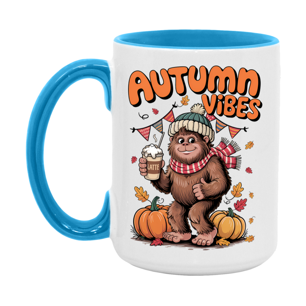 In Love With Fall Coffee Mug, Cozy Cute Autumn Coffee Cup, 11Oz Or 15Oz White Ceramic Mug