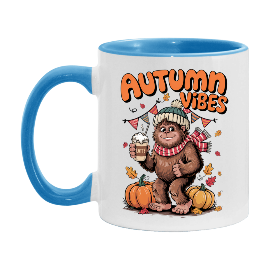 In Love With Fall Coffee Mug, Cozy Cute Autumn Coffee Cup, 11Oz Or 15Oz White Ceramic Mug