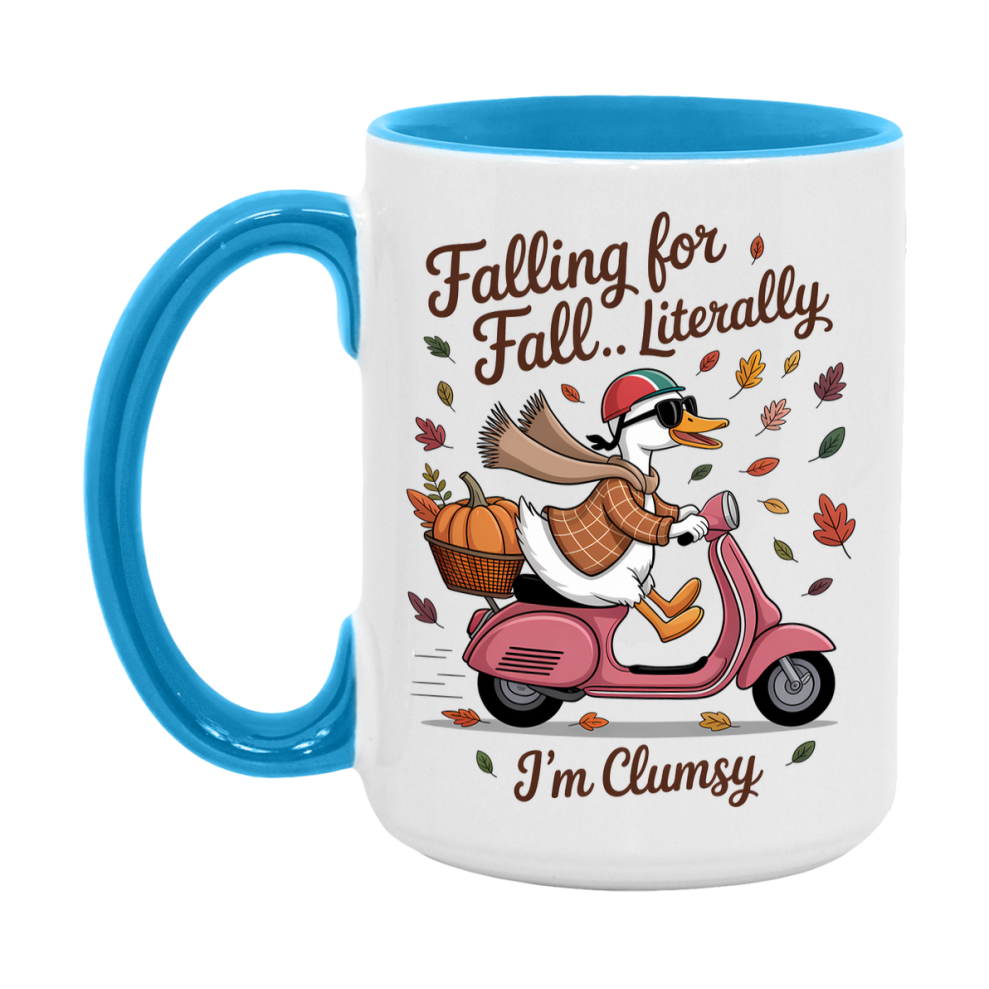 In Love With Fall Coffee Mug, Cozy Cute Autumn Coffee Cup, 11Oz Or 15Oz White Ceramic Mug