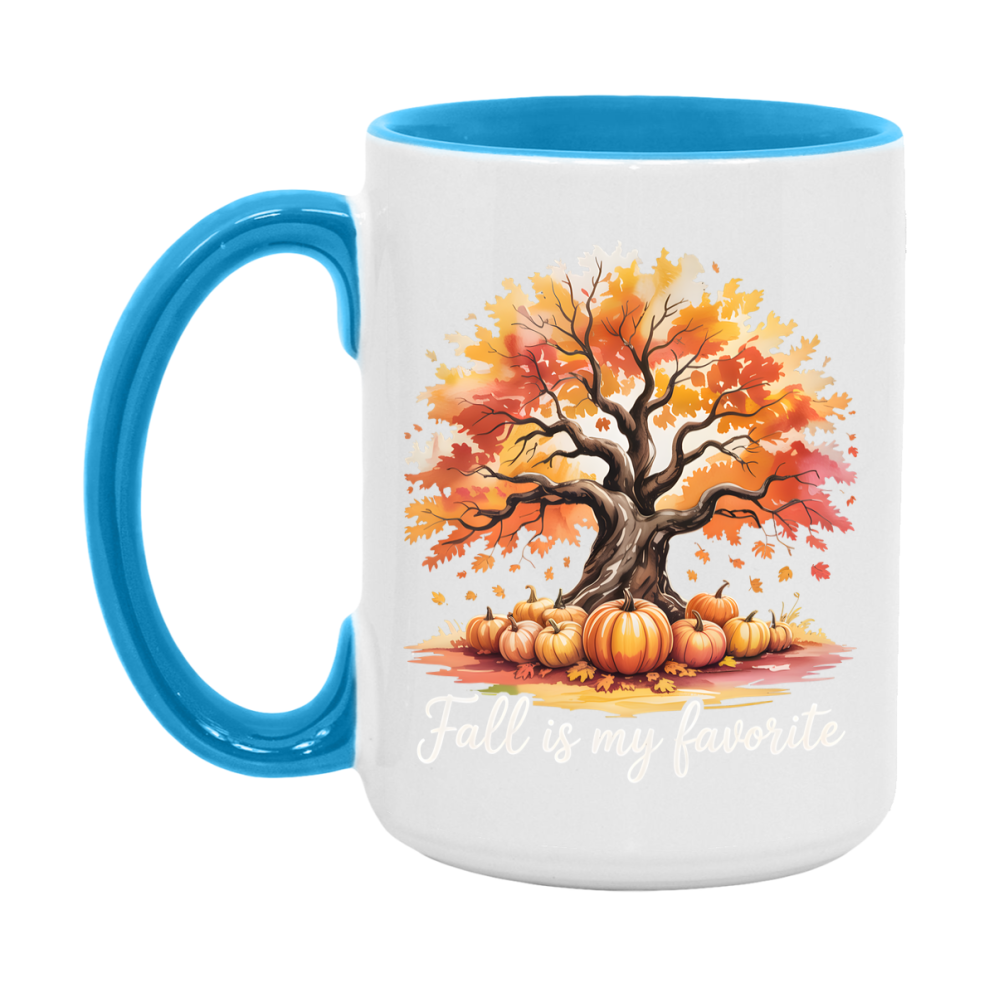In Love With Fall Coffee Mug, Cozy Cute Autumn Coffee Cup, 11Oz Or 15Oz White Ceramic Mug