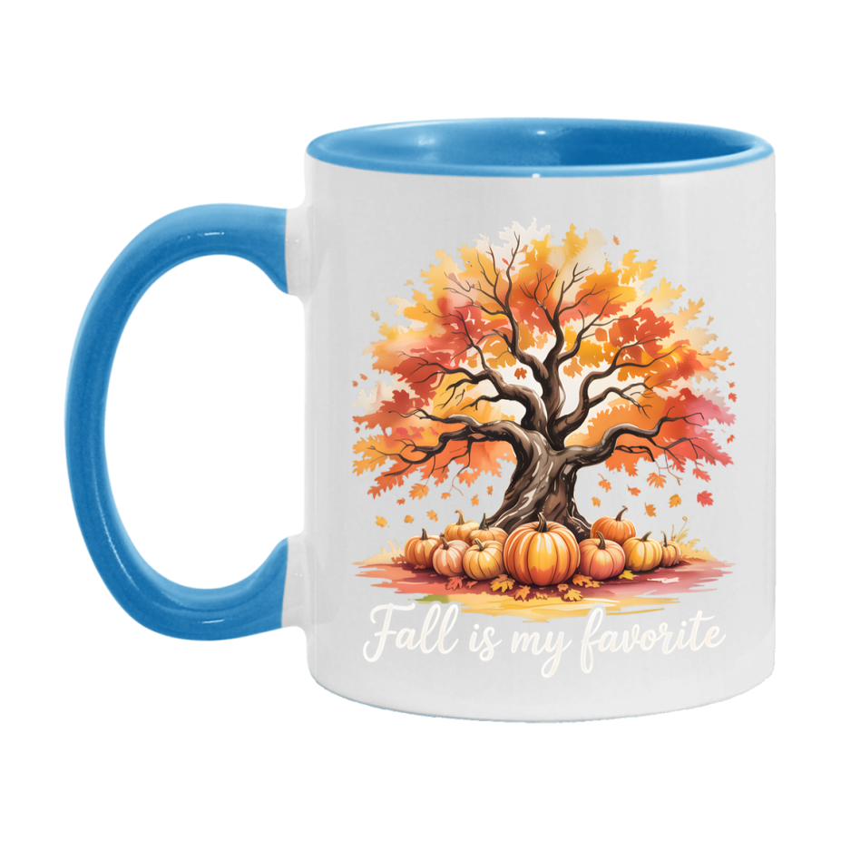 In Love With Fall Coffee Mug, Cozy Cute Autumn Coffee Cup, 11Oz Or 15Oz White Ceramic Mug