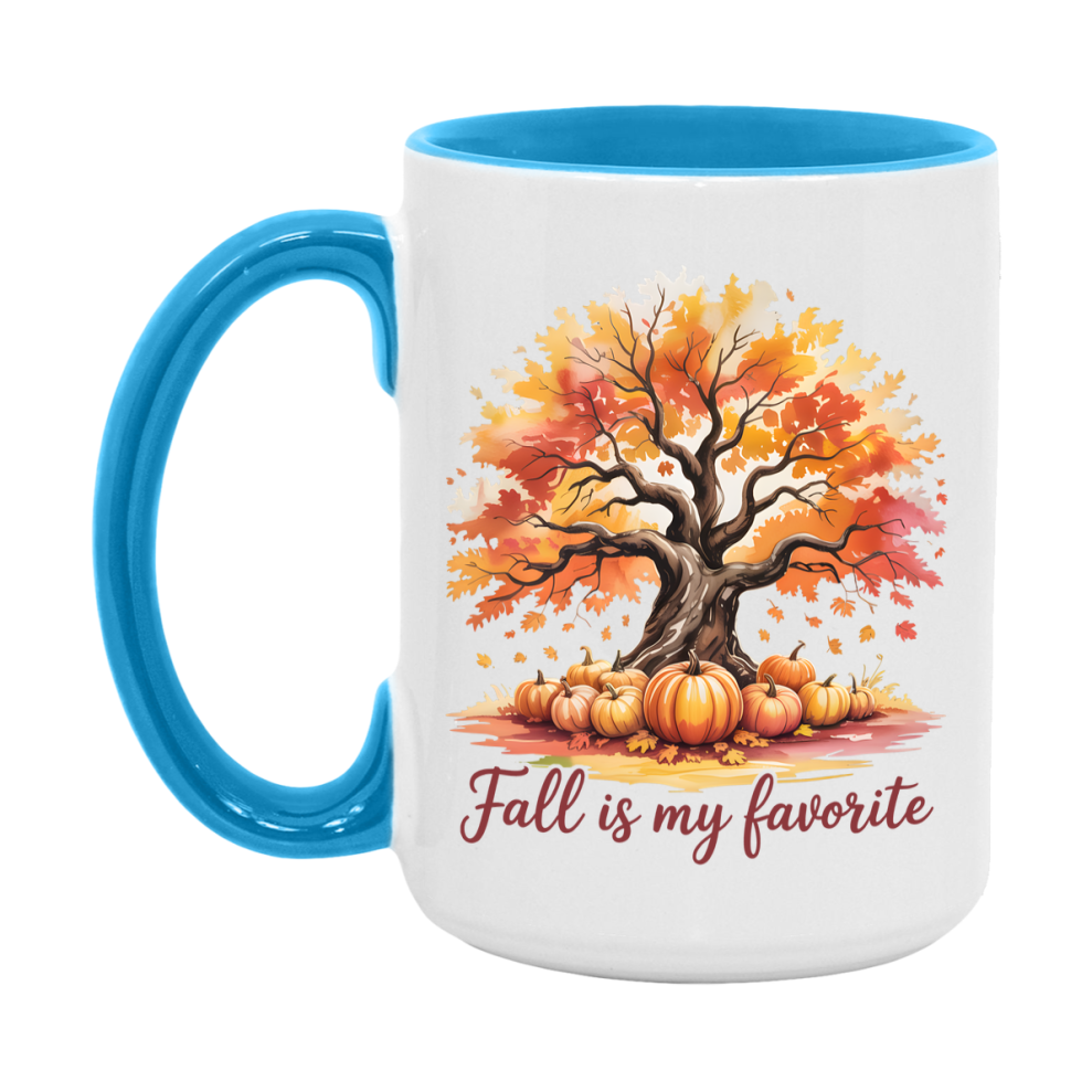 In Love With Fall Coffee Mug, Cozy Cute Autumn Coffee Cup, 11Oz Or 15Oz White Ceramic Mug
