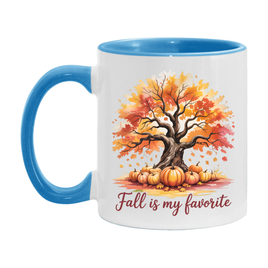 In Love With Fall Coffee Mug, Cozy Cute Autumn Coffee Cup, 11Oz Or 15Oz White Ceramic Mug