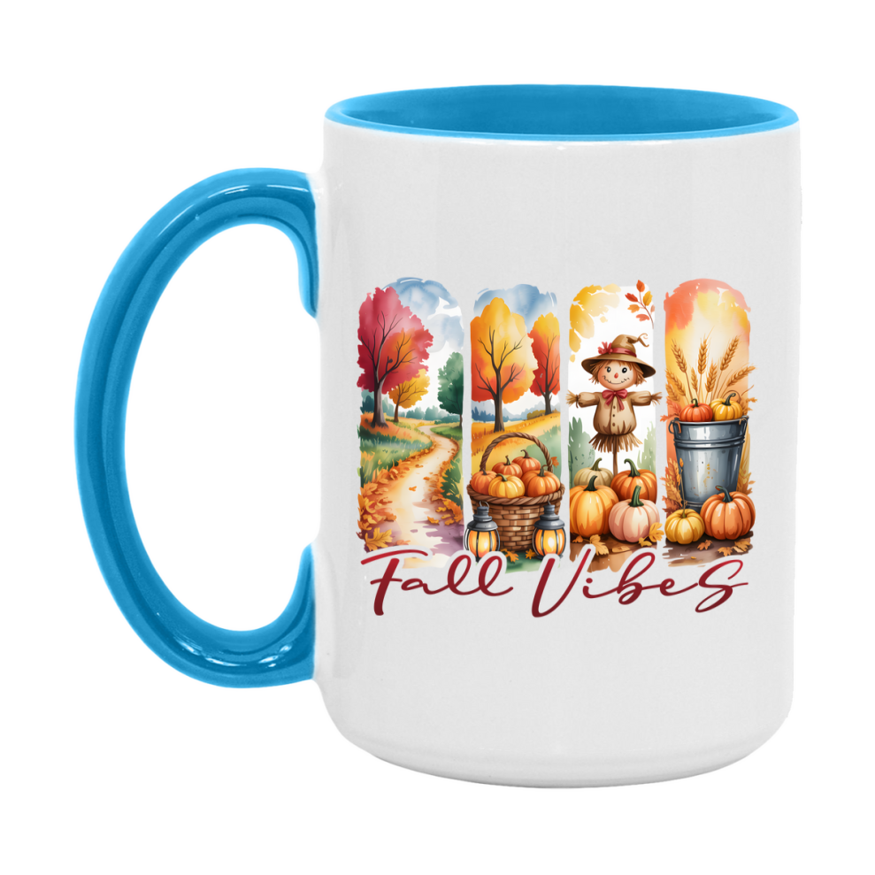 In Love With Fall Coffee Mug, Cozy Cute Autumn Coffee Cup, 11Oz Or 15Oz White Ceramic Mug