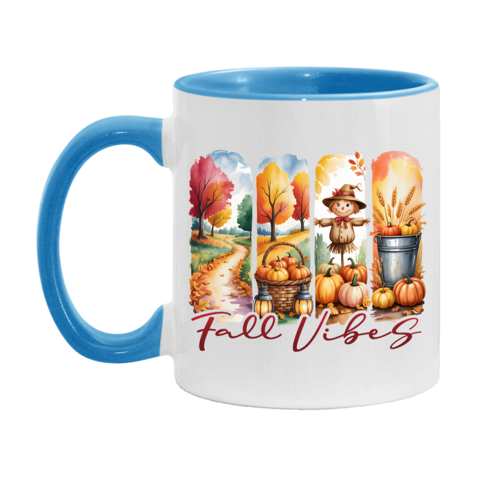 In Love With Fall Coffee Mug, Cozy Cute Autumn Coffee Cup, 11Oz Or 15Oz White Ceramic Mug