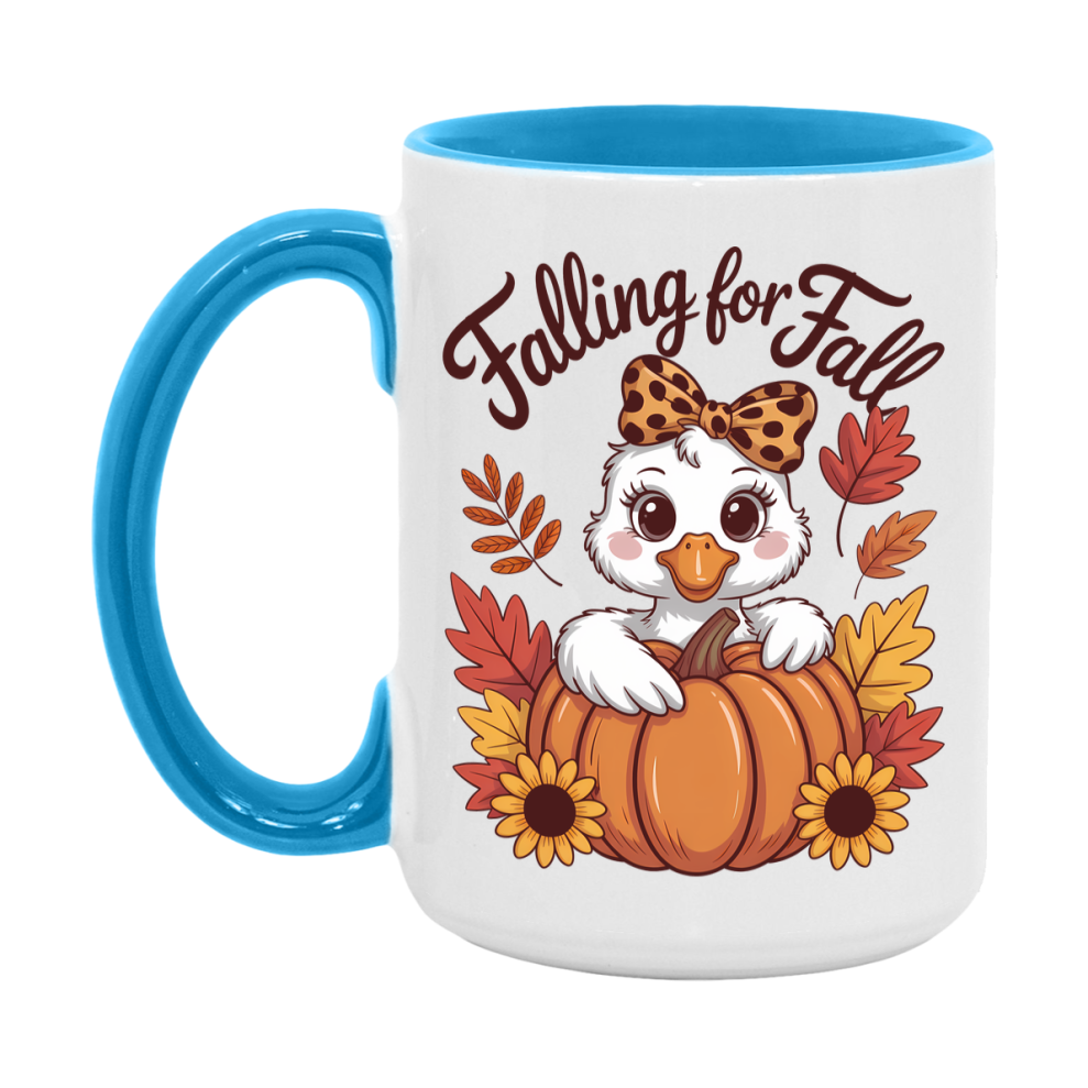 In Love With Fall Coffee Mug, Cozy Cute Autumn Coffee Cup, 11Oz Or 15Oz White Ceramic Mug