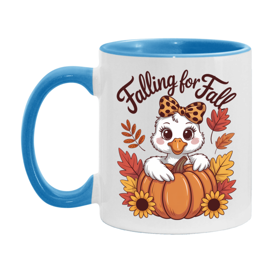 In Love With Fall Coffee Mug, Cozy Cute Autumn Coffee Cup, 11Oz Or 15Oz White Ceramic Mug