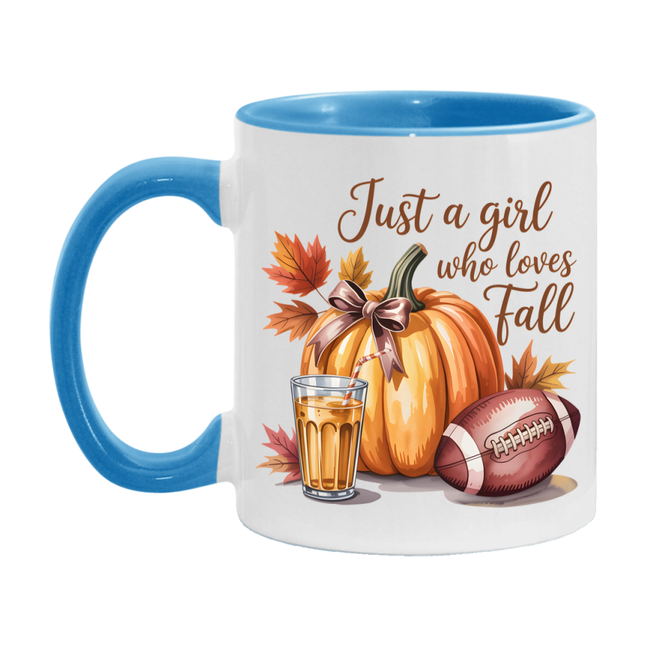 In Love With Fall Coffee Mug, Cozy Cute Autumn Coffee Cup, 11Oz Or 15Oz White Ceramic Mug