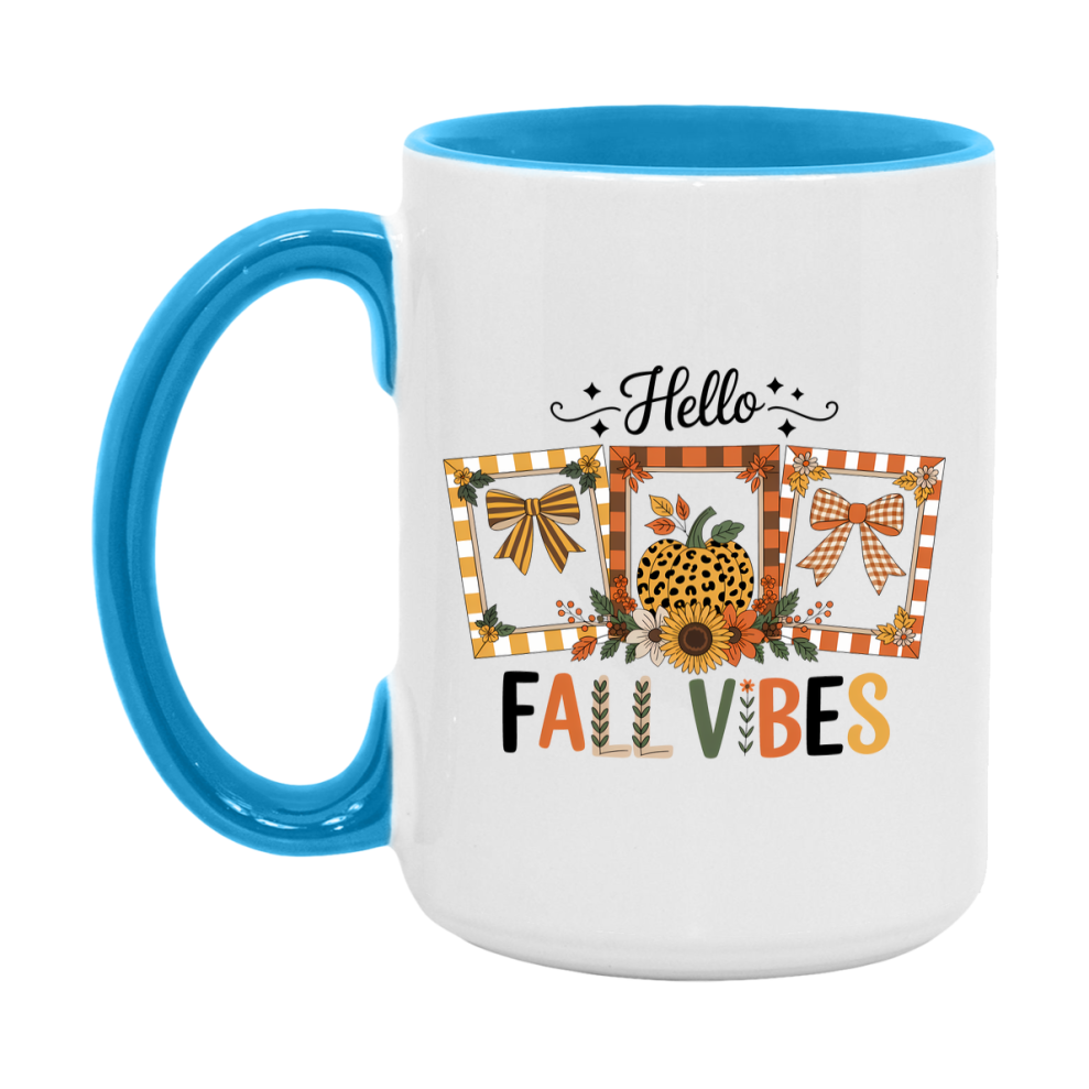 In Love With Fall Coffee Mug, Cozy Cute Autumn Coffee Cup, 11Oz Or 15Oz White Ceramic Mug