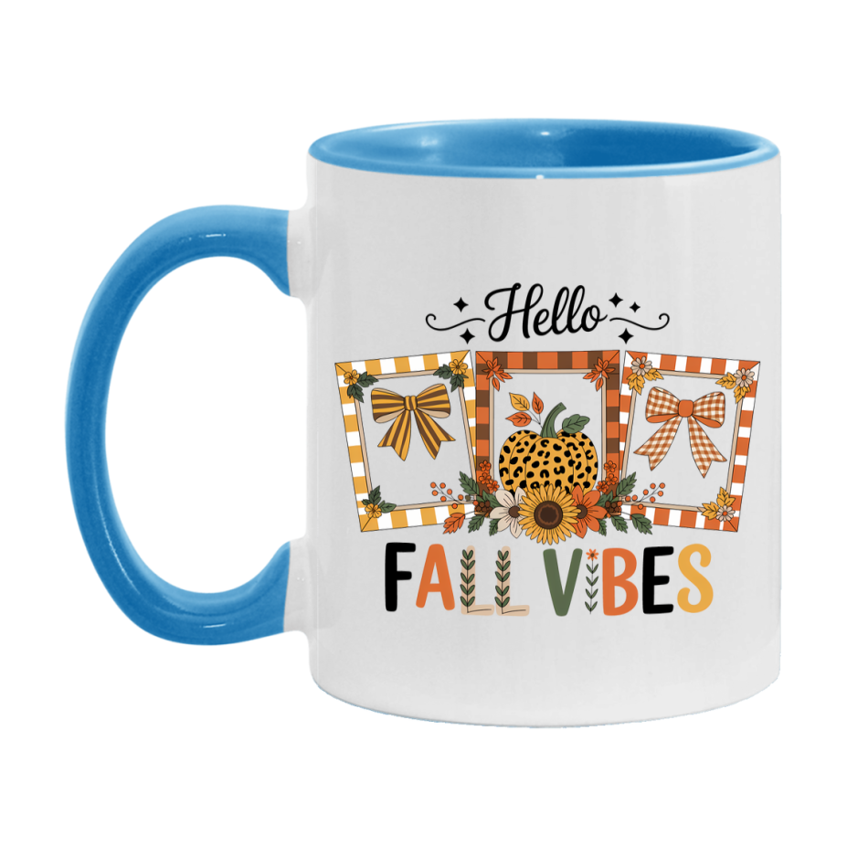 In Love With Fall Coffee Mug, Cozy Cute Autumn Coffee Cup, 11Oz Or 15Oz White Ceramic Mug