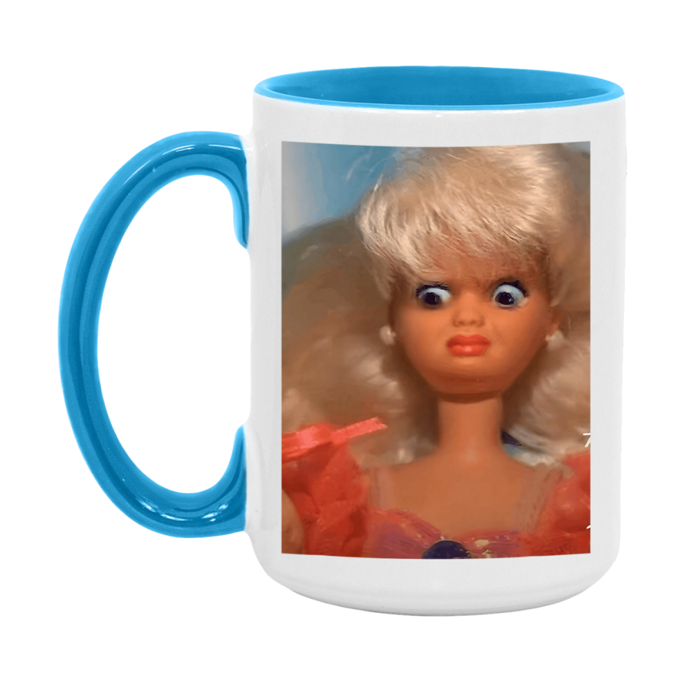 Disgusted Doll Face Mug, Funny Doll Face Meme Coffee Cup