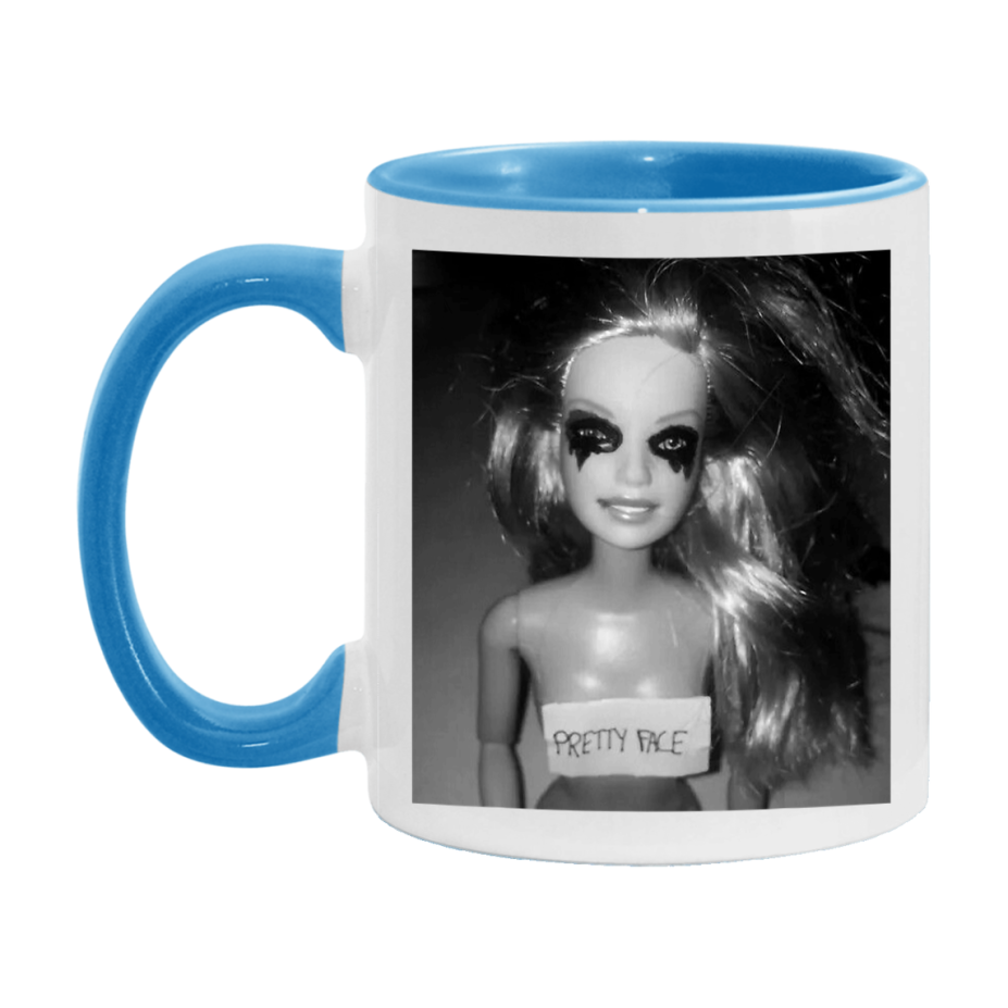 Disgusted Doll Face Mug, Funny Doll Face Meme Coffee Cup