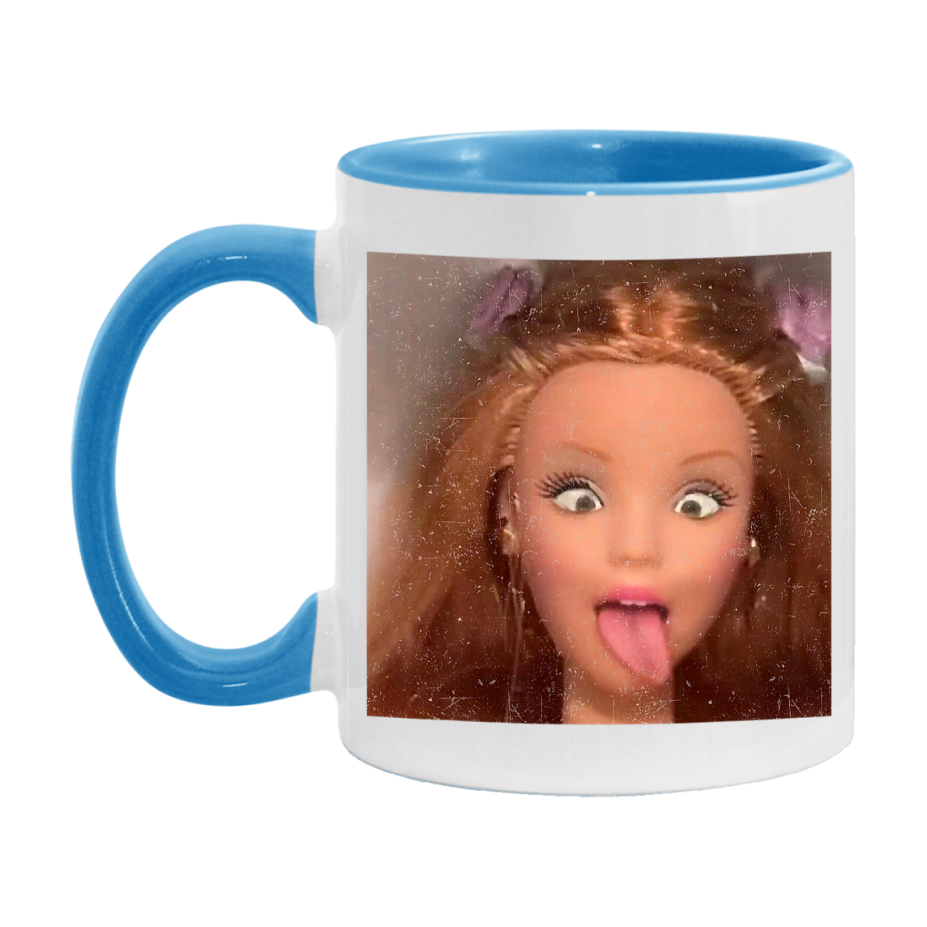 Disgusted Doll Face Mug, Funny Doll Face Meme Coffee Cup
