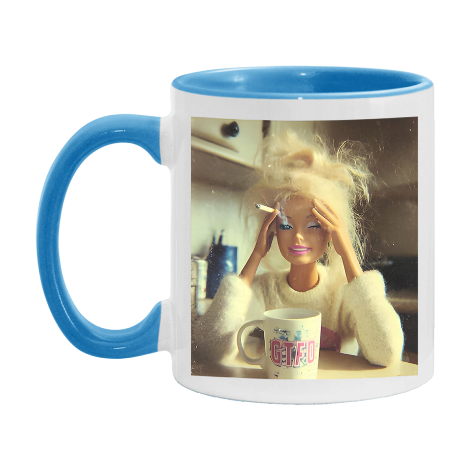 Disgusted Doll Face Mug, Funny Doll Face Meme Coffee Cup