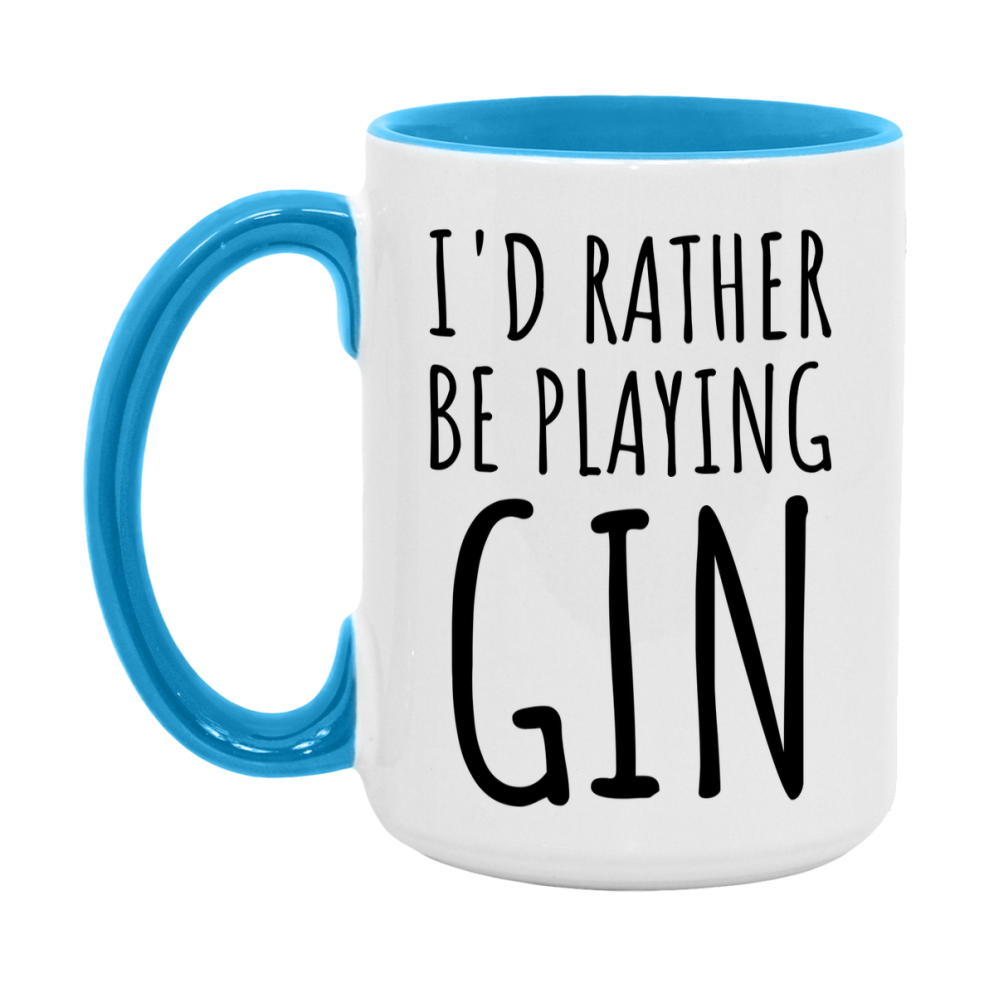 Casino Mug For Gin Players, Funny Gin Coffee Mug, 11Oz Or 15Oz Novelty Mug