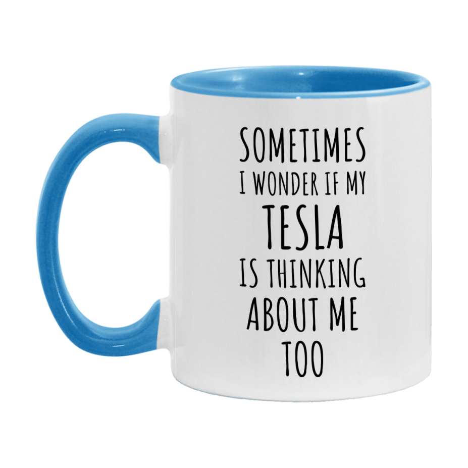 Tesla Car Lover Mug, Funny Tesla Coffee Mug